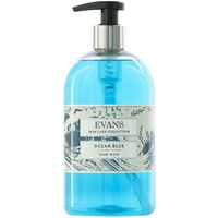 MULTIBUY  - CASE OF 6 - OCEAN BLUE BASIN - Invigorating Hand, Hair & Body Wash/Soap Basin Pump Bottle (500ml)