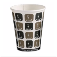 12oz Premium Paper Coffee Cups - Mocha (Case x1000)