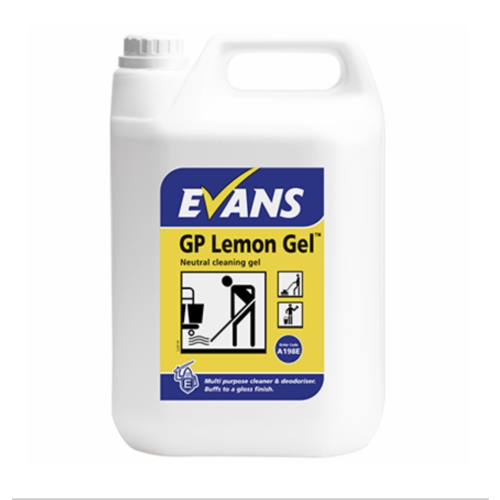 GP LEMON GEL - EVANS - Citrus Viscous Gel, Mopping and Spray Cleaning (5L)