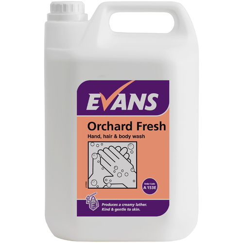 EVANS - ORCHARD FRESH - Refreshing Hand, Hair & Body Wash/Soap (5L)