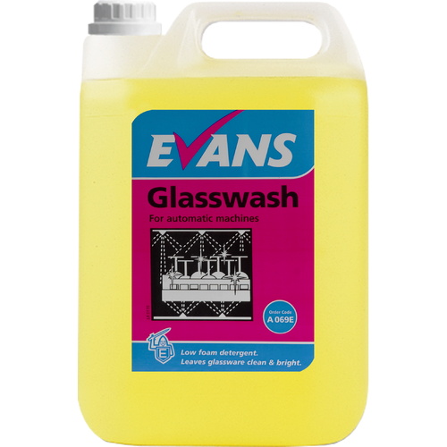 GLASSWASH - EVANS - Low Foam Leaves Crockery & Glassware Clean & Bright (5L)