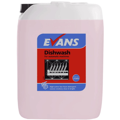 DISH WASH 20L - EVANS - Dishwasher Detergent (Soft, Medium & Hard Water) (20L)
