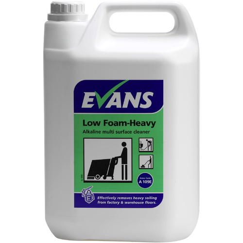 LOW FOAM HEAVY - EVANS - Alkaline Multi Surface Cleaner / Catering Grade (5L)