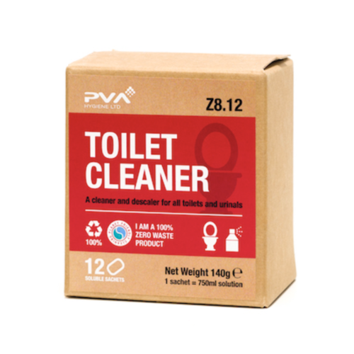 Z8:12 Toilet Cleaner & Descaler PVA BLUE (12L) (x12 Sachets)