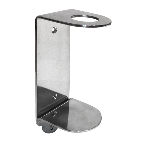 SINGLE WALL BRACKET - Evans Stainless Steel Wall Bracket for, use with 500ml Basin Pump, Bottle