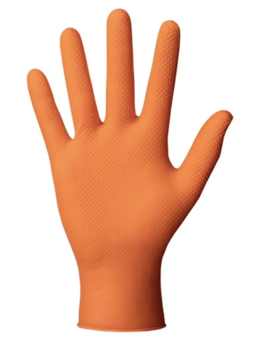 Gant en nitrile Mercator Orange Ideall® sans poudre « Texture diamant –  Euro Workwear