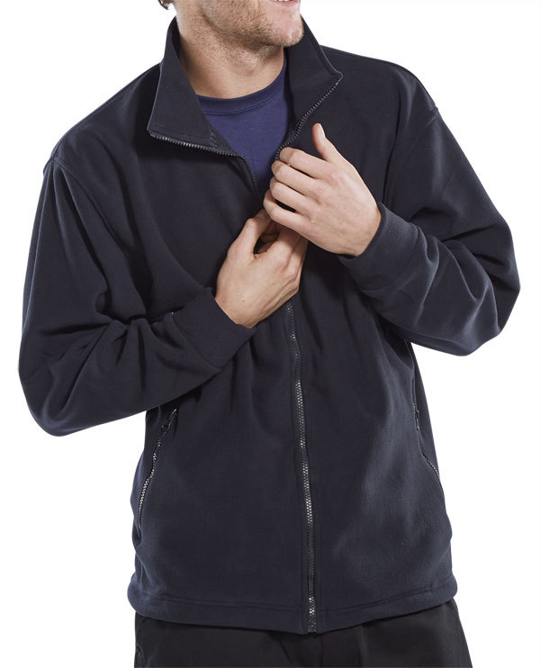 Fleece Jacket Zipped with Pockets Navy