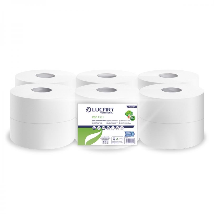 Papier toilette Jumbo Mini  Blanc - 2 plis - Dentimed - A Swiss Hygiene  Company