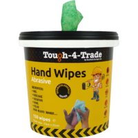 Industrial Hand Wipes (Abrasive Texture) Anti-Bac Removes Paint, Grease, Tar etc. (Bucket x150 Wipes)