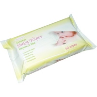Sensitive Baby Wipes  - CASE OF 12  X 60 WIPES -  Fragrance Free - Moisturising, Leaves Skin Soft, Allergen Free 