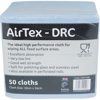 AirTex Folded Blue - High Performance Pulp/Latex Disposable Cleaning Cloths - (Pack of 50)