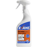 EST-EEM RTU - EVANS Catering Grade Cleaner & Sanitiser (EN1276) (EN14476) (750ml)