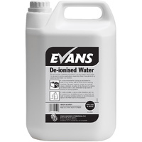 EVANS - DE-IONISED WATER - Ideal For Topping Up Batteries in Fork Trucks, Cars and Floor Machines (5L)