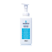 INVIRTU - Alcohol-Free Foam Hand Sanitiser - 600ml Pump Bottle