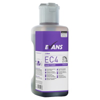 CASE OF 4 - EC4 SANITISER (1L) EVANS - Unperfumed Cleaner Sanitiser (Inc Dosing Cap) (PURPLE)