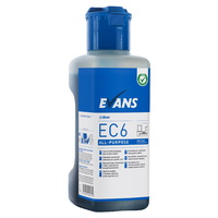 EC6 ALL PURPOSE (1L) EVANS - All Purpose Hard Surface Cleaner (Inc Dosing Cap) (BLUE)