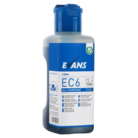 CASE OF 4 X  EC6 ALL PURPOSE (1L) EVANS - All Purpose Hard Surface Cleaner (Inc Dosing Cap) (BLUE)