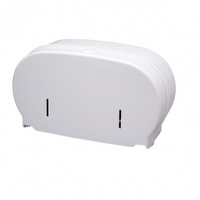 Plain White Coreless Toilet Roll Dispenser White
