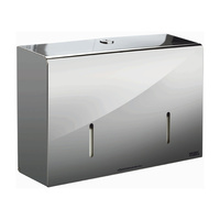 Twin Micro Jumbo Toilet Roll Dispenser (Polished Stainless Steel)