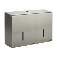 Twin Micro Jumbo Toilet Roll Dispenser (Brushed Stainless Steel)