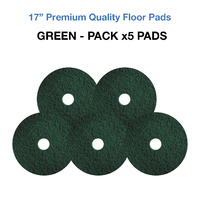 17 Inch Floor Pads - Green Case x5 Light Stripping Pads