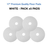 17 Inch Floor Pads - White Case x5 Polishing Pads