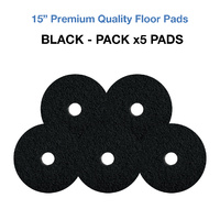 15 Inch Floor Pads - Black Case x5 Stripping Pads