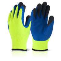 B-Flex Heavyweight Fleece Lined Thermo Gloves Yellow & Blue EN388