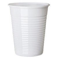 Plastic Drinking Cups WHITE 200ml (7oz) Case x2000