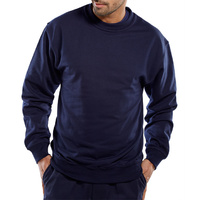 Click Sweatshirt Fleece Lined Navy