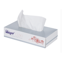 Whisper Professional facial tissue 2ply white x 100 tissues x 36 boxes