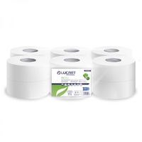JWH153 - Mini Jumbo Toilet Roll - 2ply White 150m (80mm Core) (x12 Rolls)