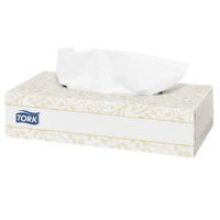 Tork Extra Soft Facial Tissues- 2ply White x100 (Cases x30 Boxes)