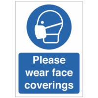 A5 Please Wear Face Covering Sign