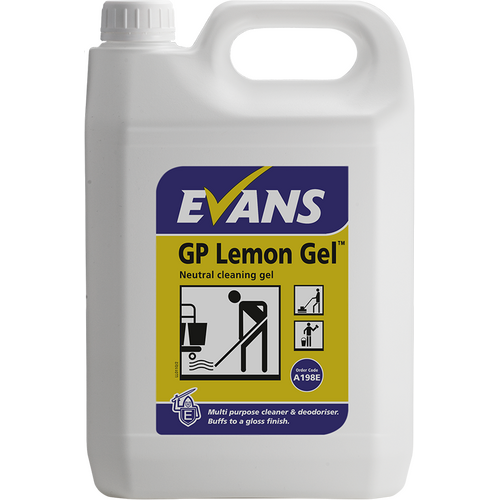 CASE OF 2 X GP LEMON GEL - Evans Citrus Viscous Gel, Mopping and Spray Cleaning (5L)