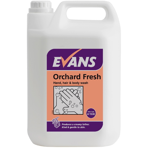 CASE OF 2 - ORCHARD FRESH  SOAP - Refreshing Hand, Hair & Body Wash/Soap (5L)