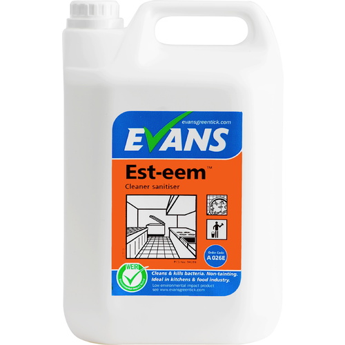 EVANS - EST-EEM - Catering Grade Cleaner & Sanitiser (EN1276)(EN14476) (5L)