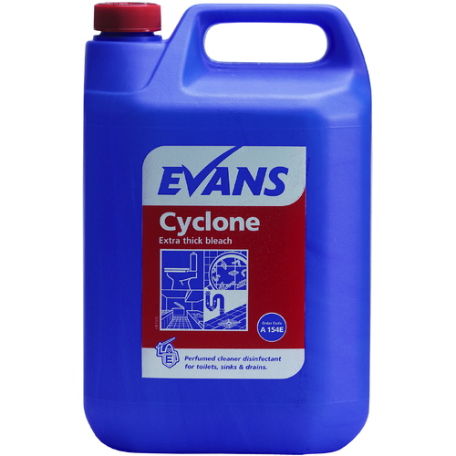 CASE OF 2 X 5L  - CYCLONE - Extra Thick Bleach Highly Perfumed With Added Detergent (5L)