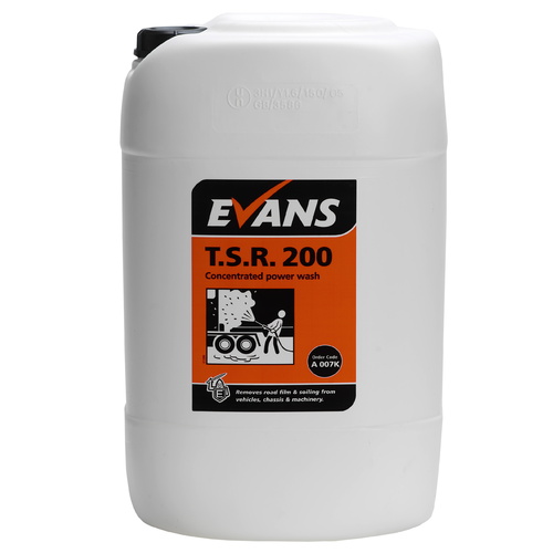 EVANS - TSR200 - Traffic Soil Remover Commercial Double Strength for Pressure Washers (25L)