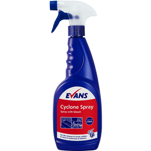 EVANS - CYCLONE SPRAY - Powerful Spray & Wipe With Bleach (750ml)