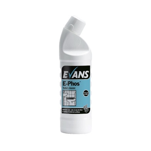 EVANS - E-PHOS - Perfumed Cleaner Sanitiser & Descaler - Toilet Cleaner EN1276 (1L)