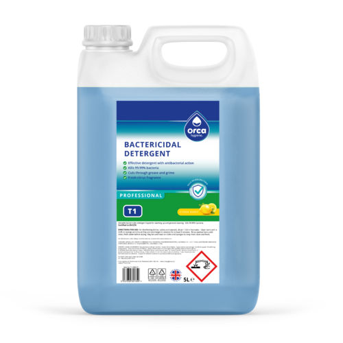 T1 - Bactericidal Versatile bactericidal detergent liquid for washing up  up Liquid 5L ORCA