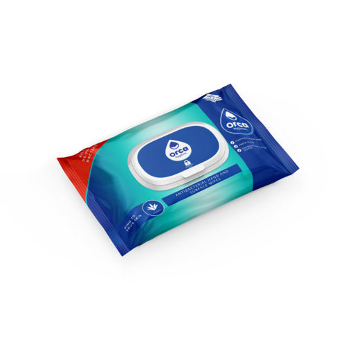 CASE OF 2 PACKS - W12 - Virucidal Hand & Surface Wipes (90 Wipes) ORCA