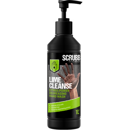 H22 - SCRUBB Lime Cleanse Degreasing Hand Wash - 1L Pump Action Bottle ORCA