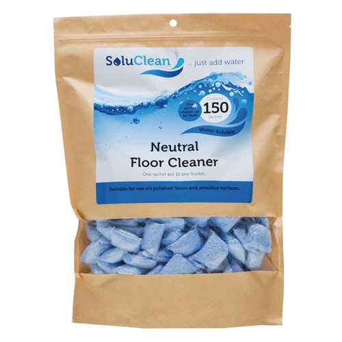 Soluclean Neutral Cleaner (Polished Floors) (Lavender Fragrance) x150 Sachets/Mop Buckets
