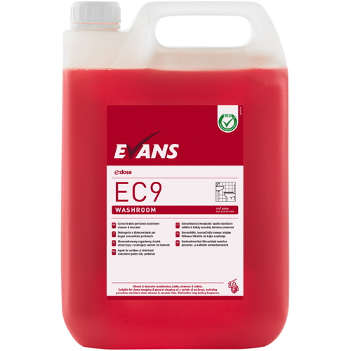 CASE OF 2 X EC9 WASHROOM (5L)EVANS  - Washroom Cleaner & Descaler (RED)