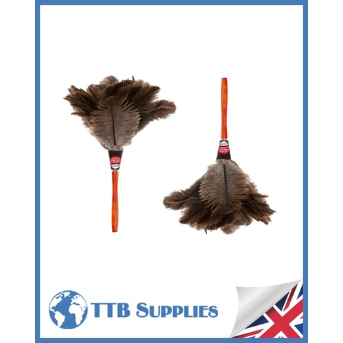CASE OF 2 X  Ostrich Feather Duster 30cm Dustease