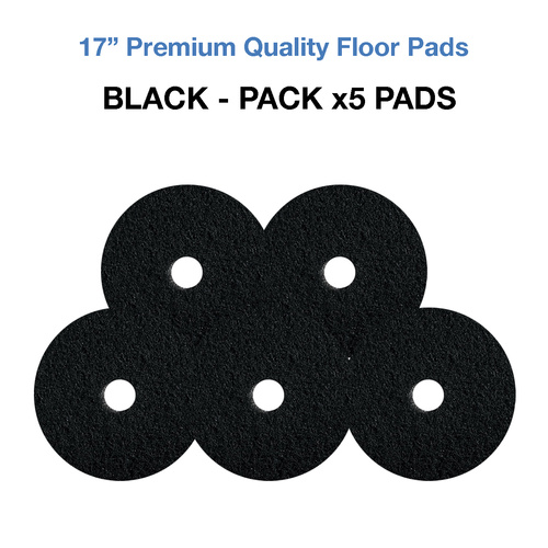 17 Inch Floor Pads - Black Case x5 Stripping Pads