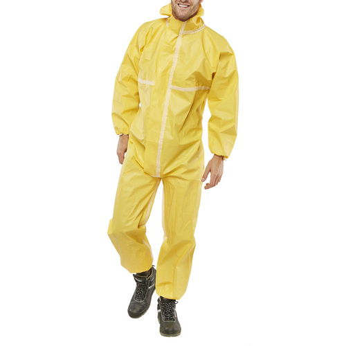 Click Chemical Protective Coveralls Yellow CE Marked Type 3/4/5/6