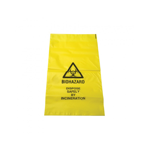 Biohazard Response Heavy Duty Yellow Nappy/Waste Bag 34cm x 38cm (Case x50)